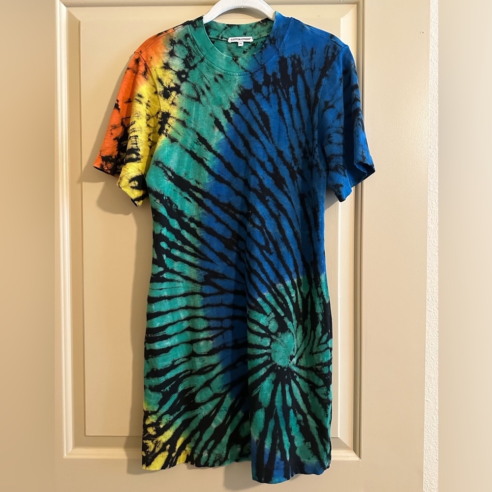Cotton Citizen tie dye t shirt dress. NEVER WORN